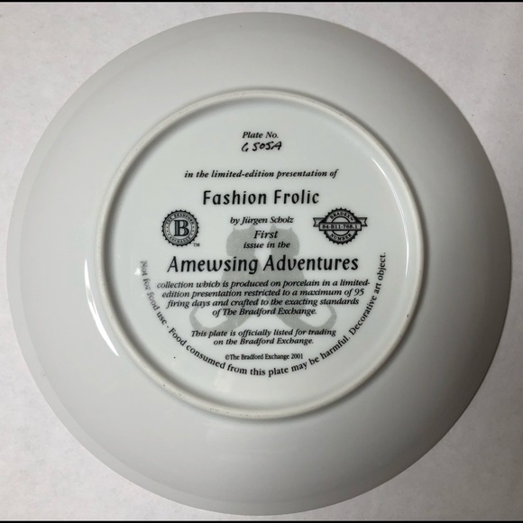 FASHION FROLIC Amewsing Adventures Kittens Collector’s Plate - Picture 3 of 6